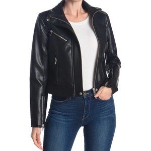 Blank NYC Black Vegan Faux Leather Moto Jacket